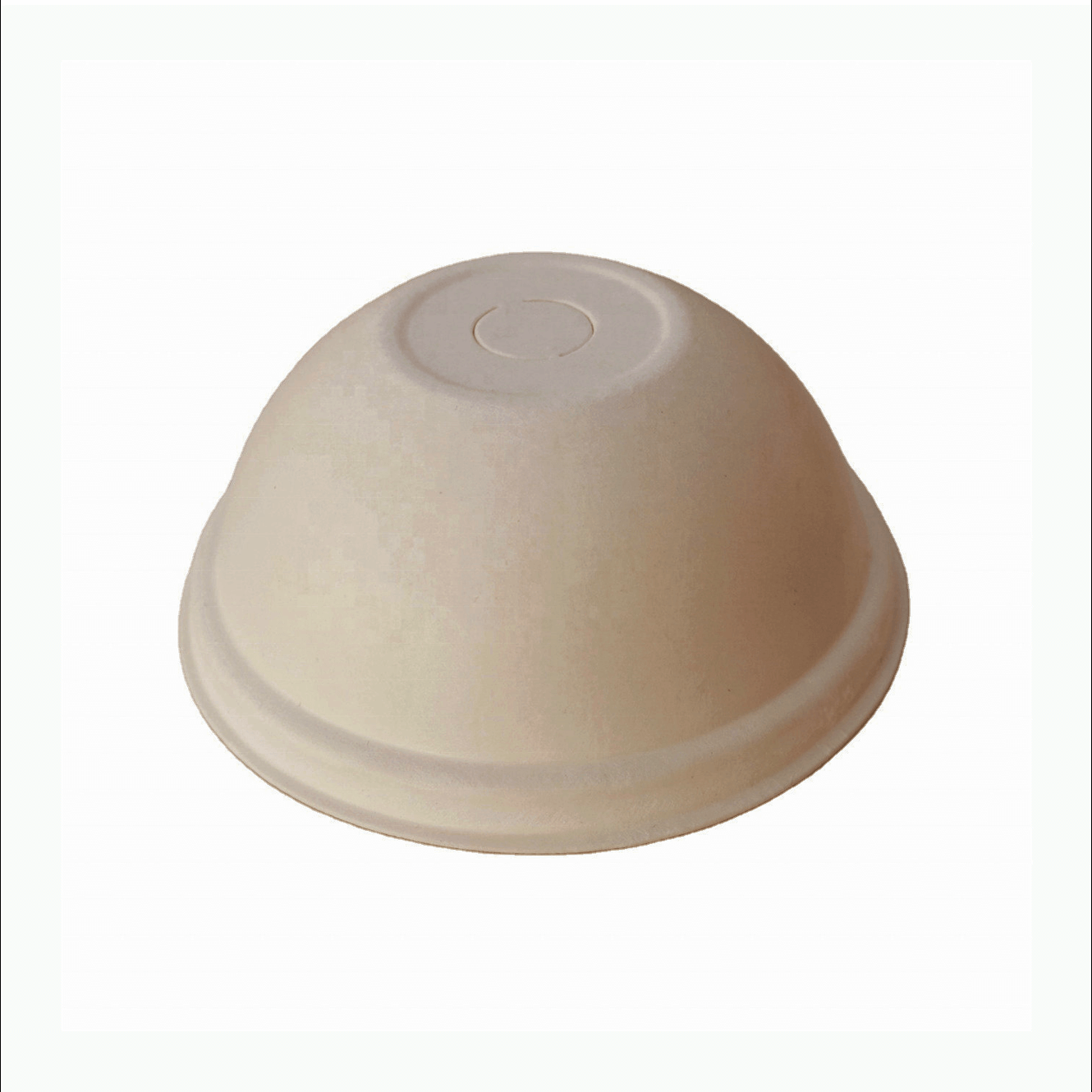 80mm Bagasse paper lid, dome shape, natural brown