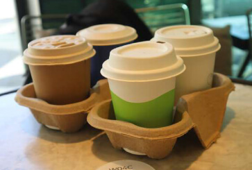 Sustainable Disposable Tearing 4 Cup Carry Trays