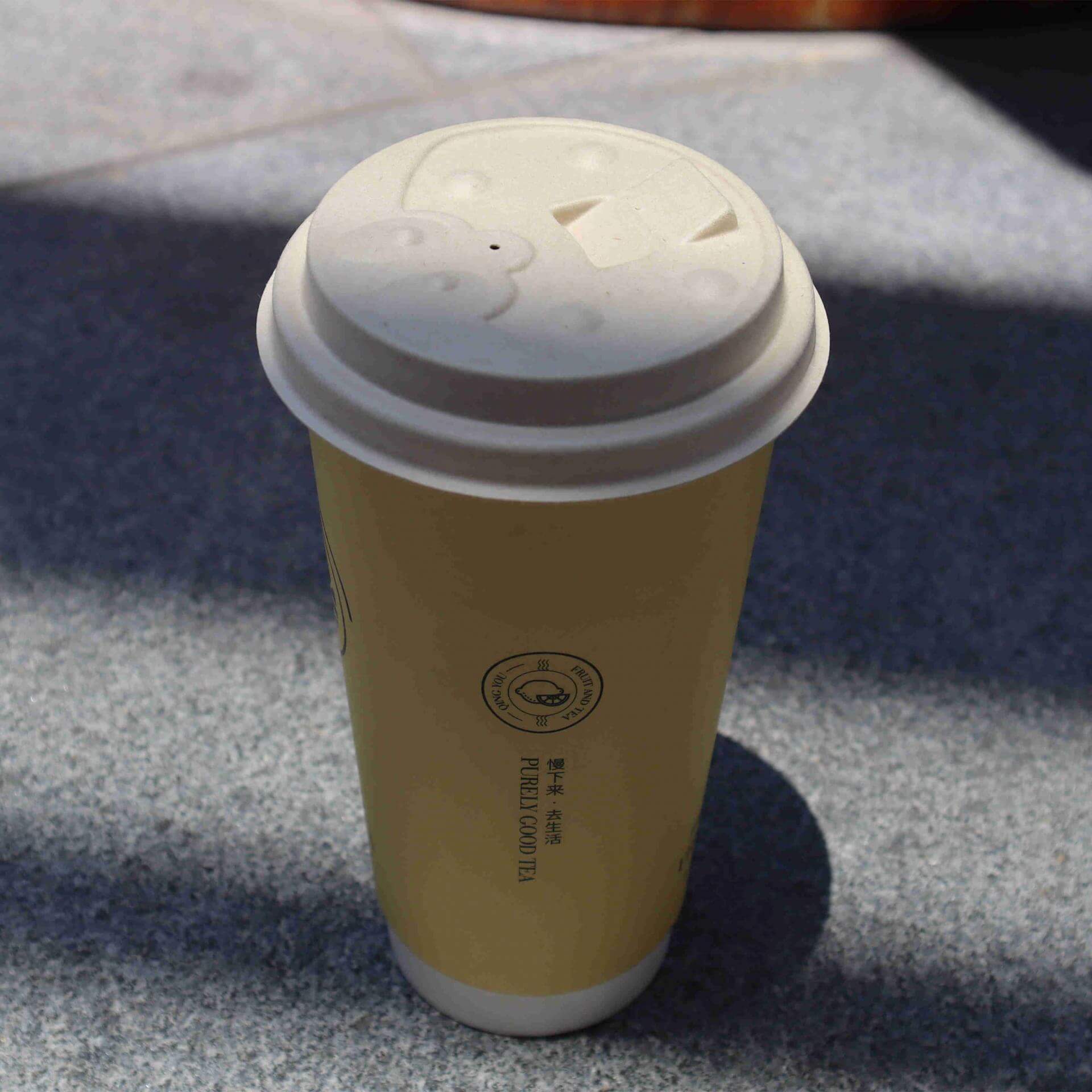 90mm disposable coffee cup lids, paper pulp