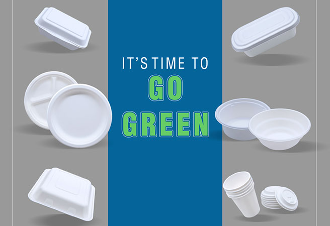 What are the common biodegradable and recyclable packaging materials?